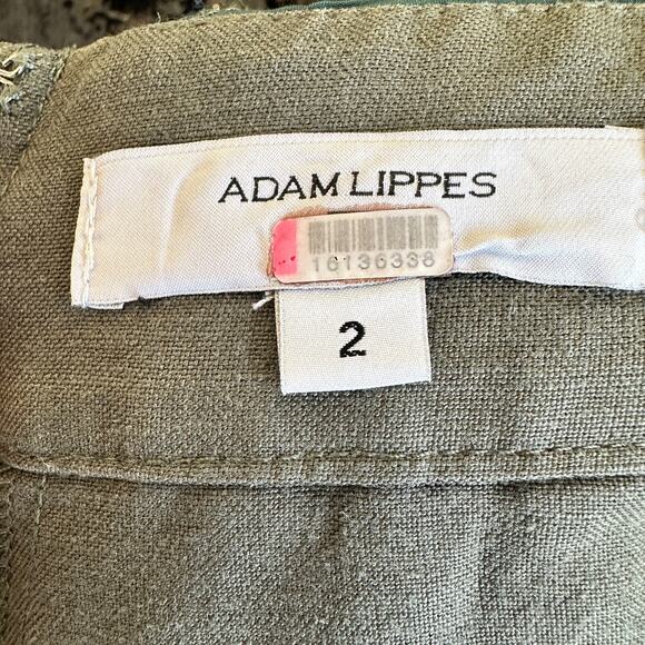 Adam Lippes Olive Green Wide Leg Jumpsuit SIZE 2 Halter Backless Designer $410 - Picture 11 of 11